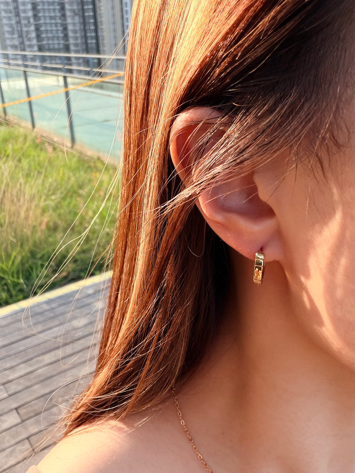 316L Geometric block earrings