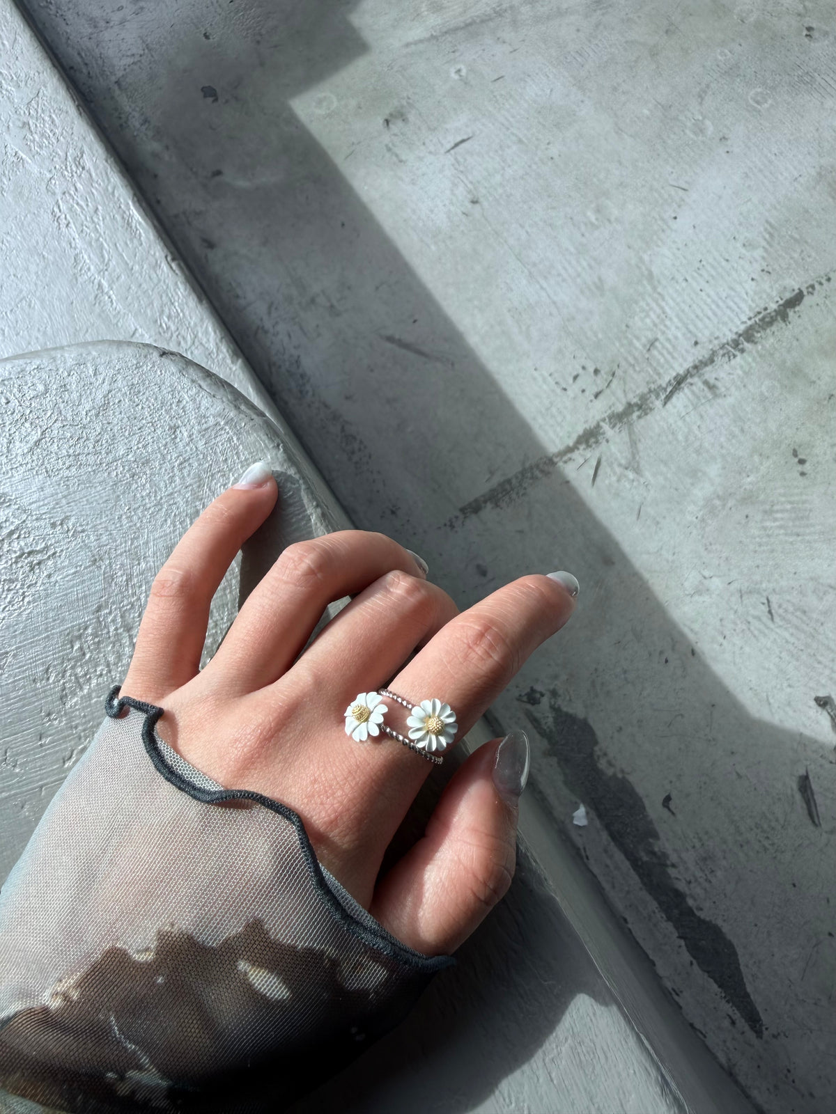 Double Daisy ring