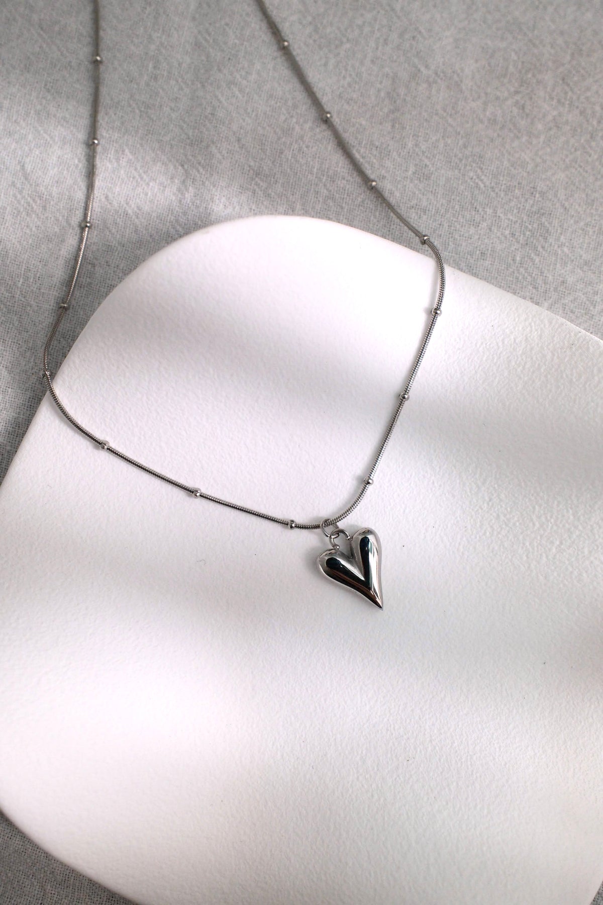 316L Puffy heart necklace