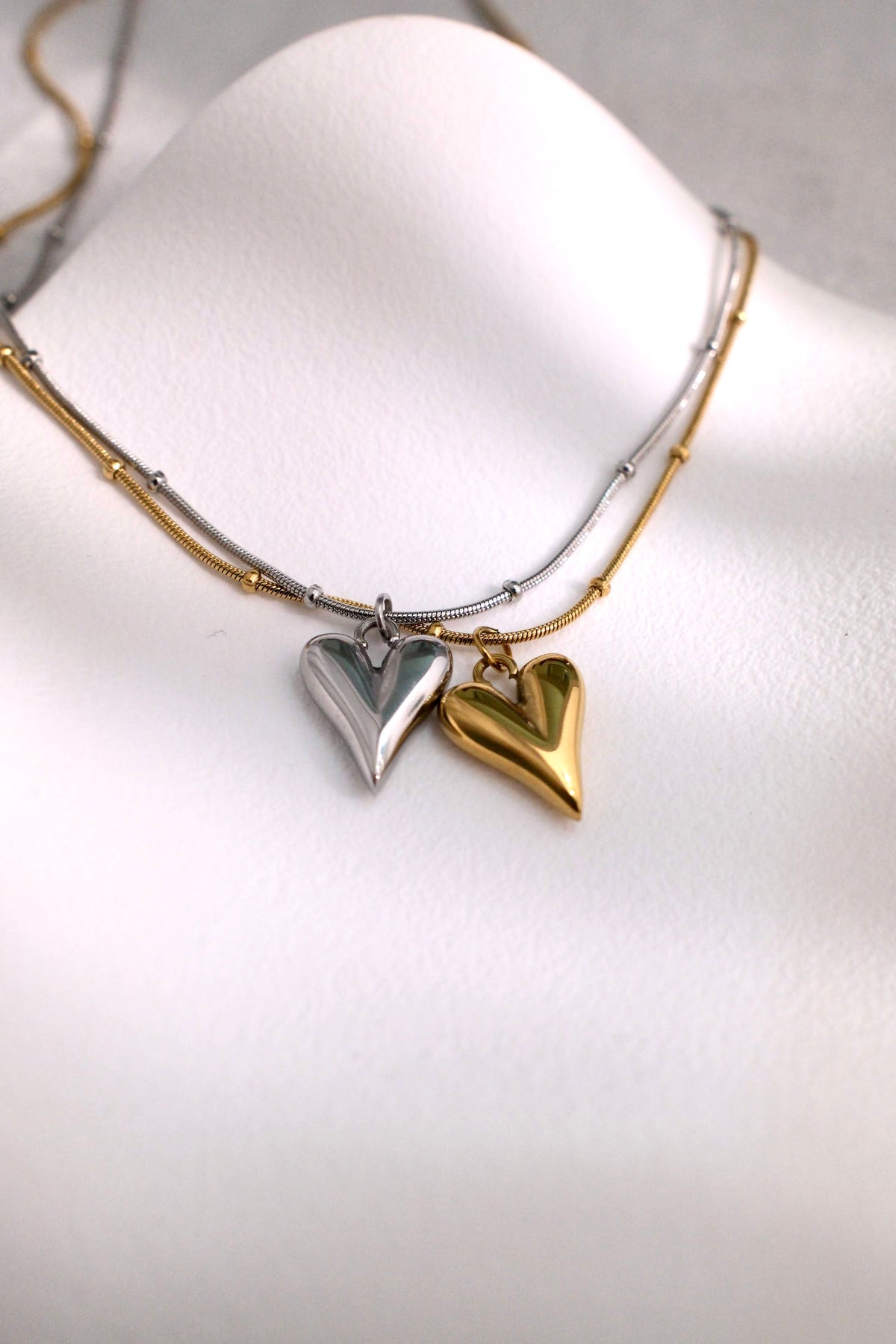 316L Puffy heart necklace