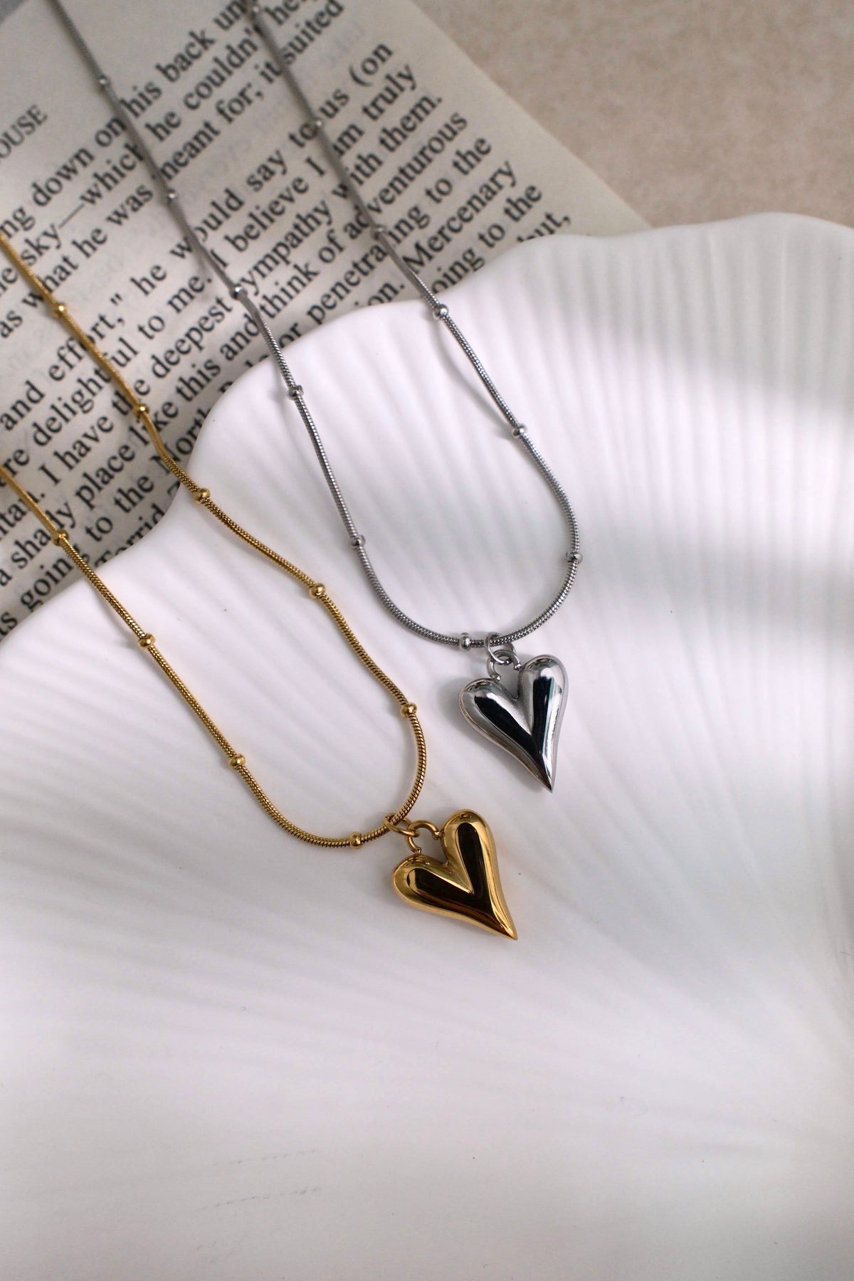 316L Puffy heart necklace