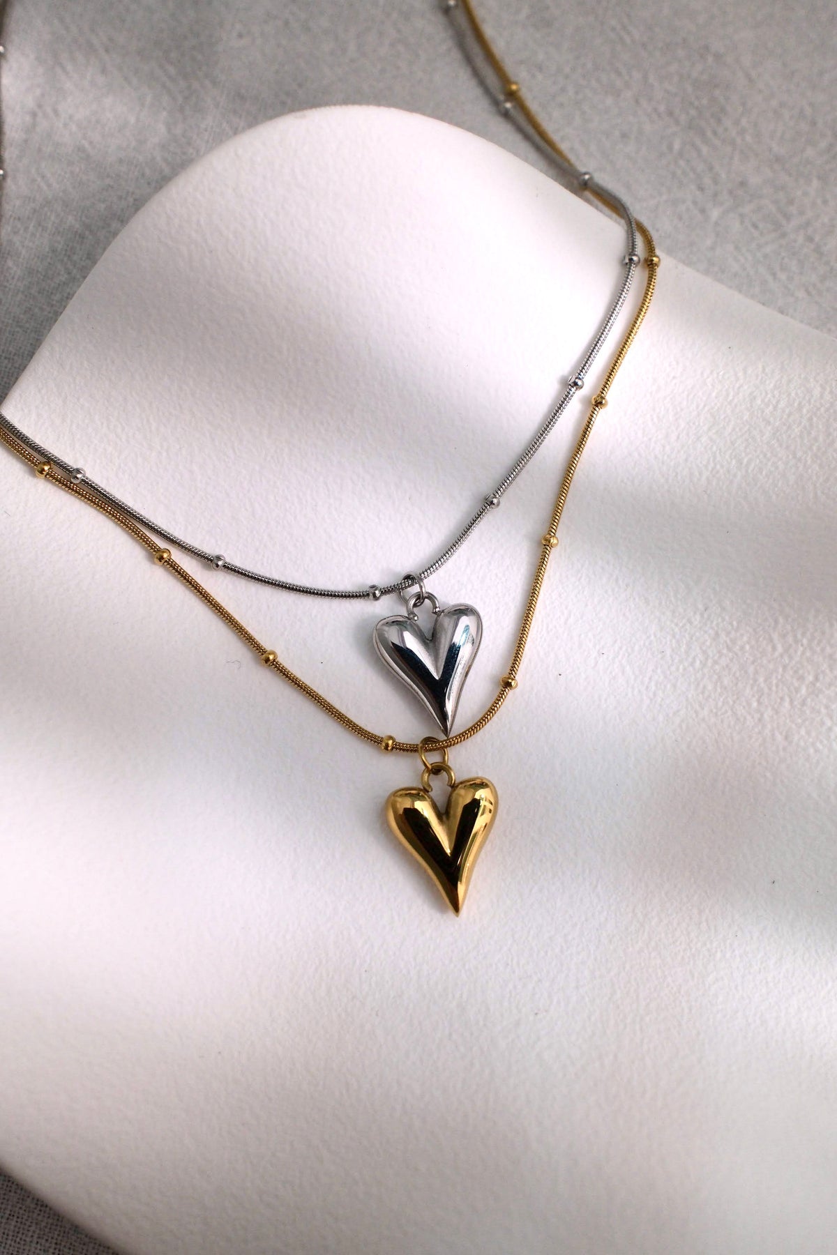 316L Puffy heart necklace