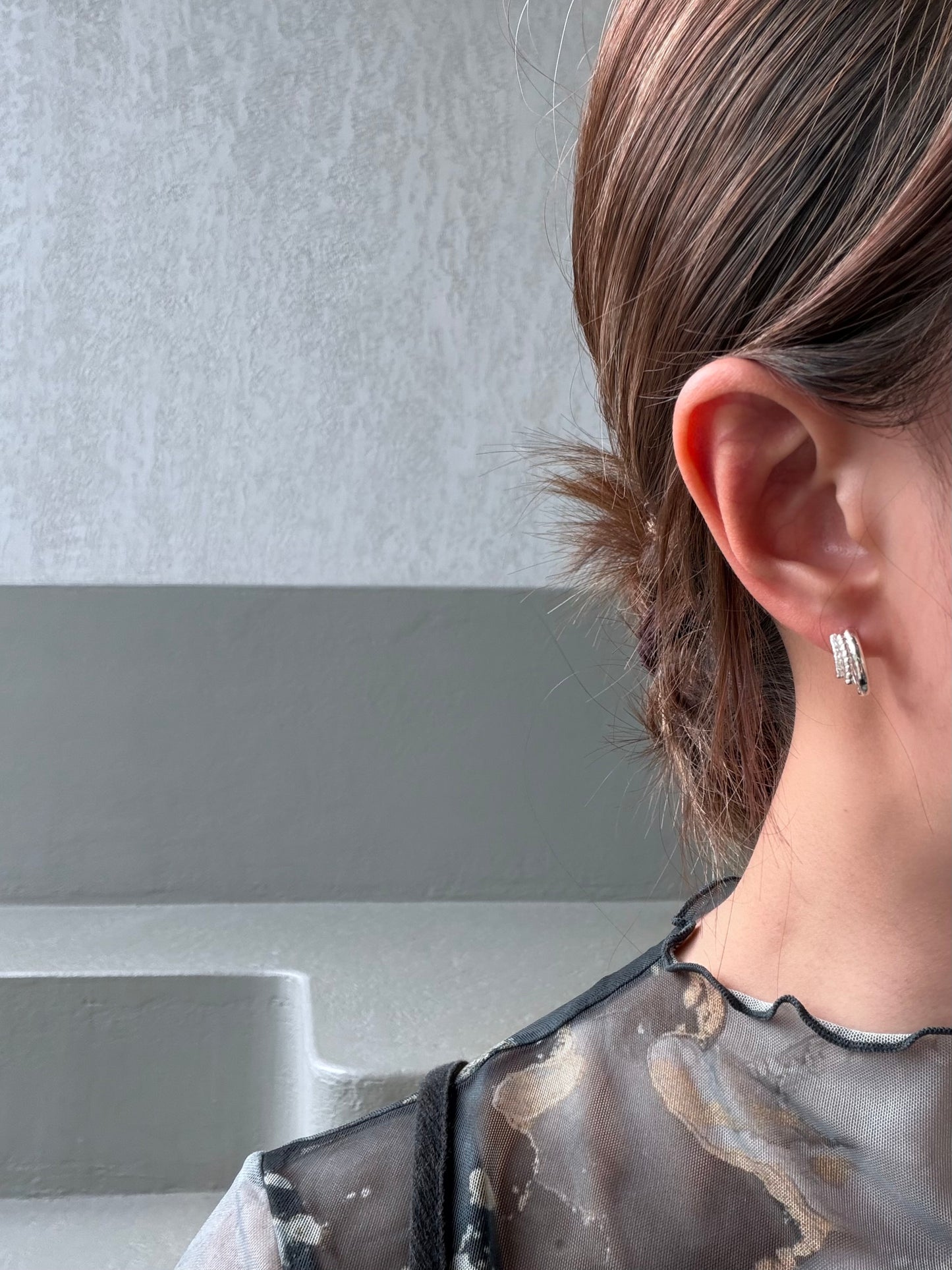 Triple huggie earrings
