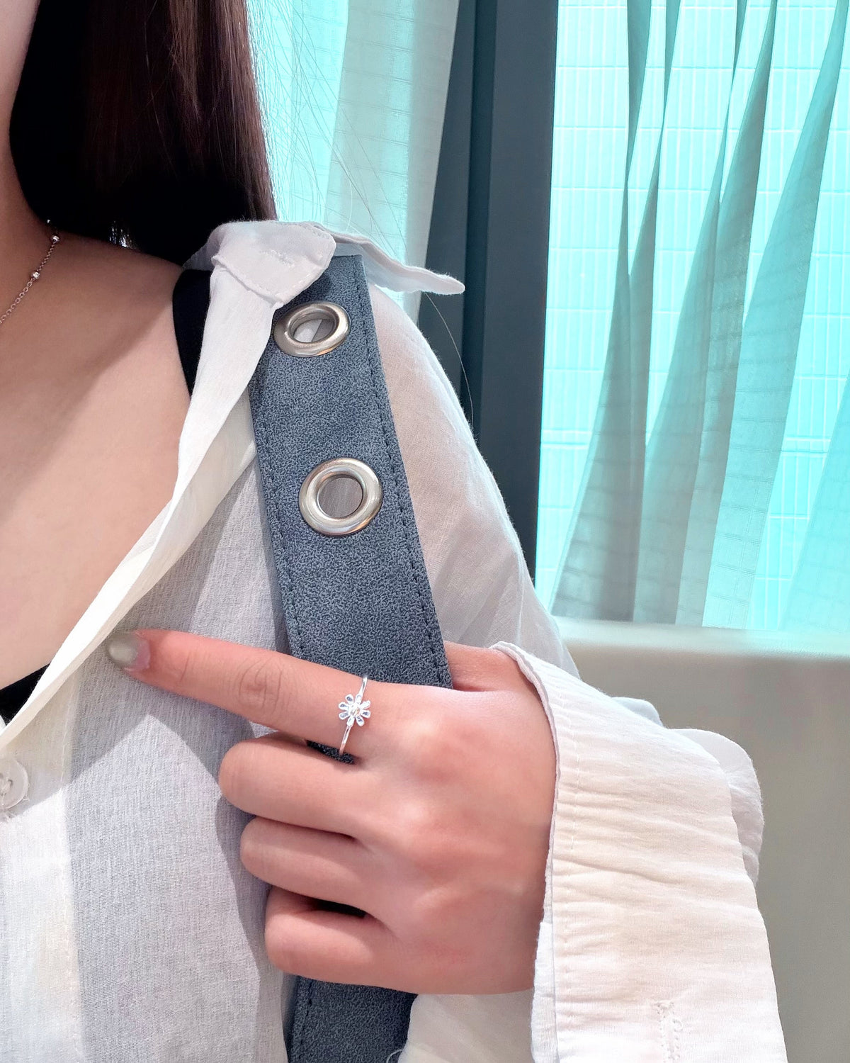 銀雛菊戒指