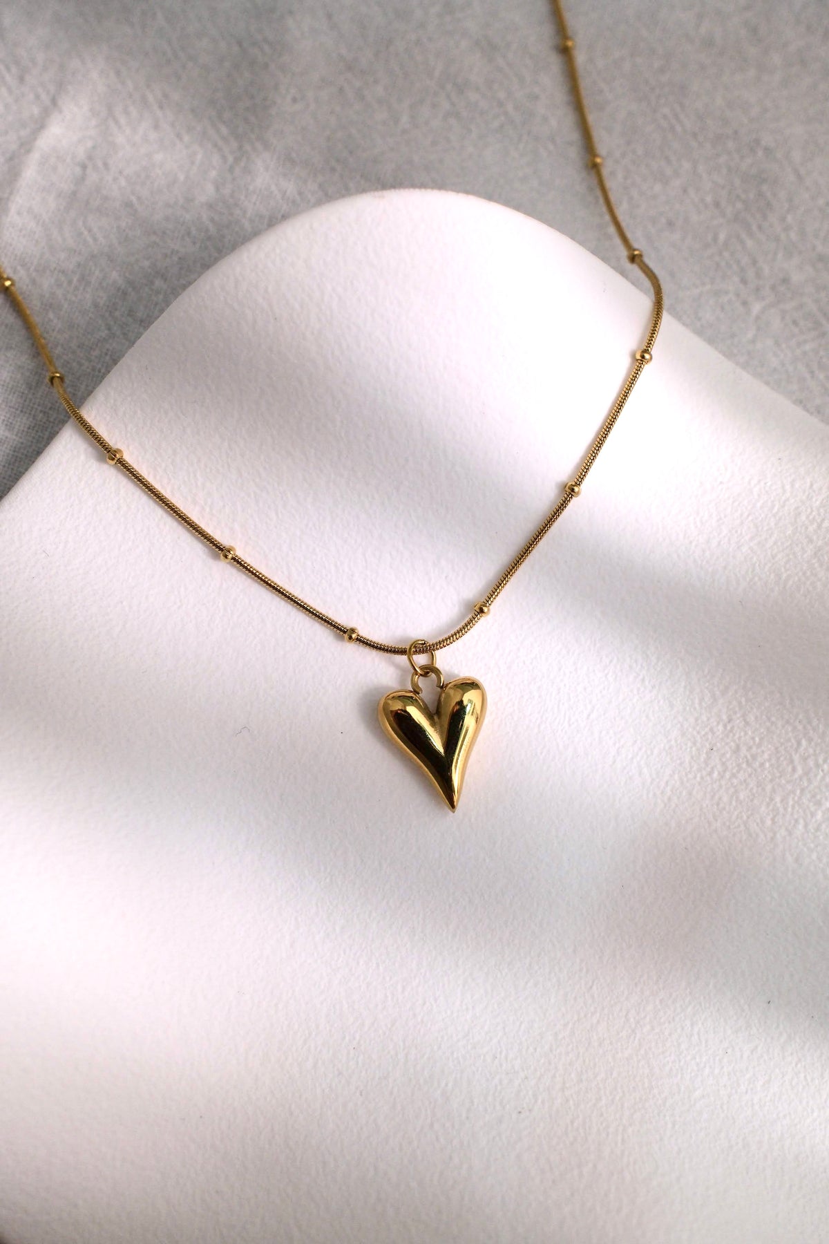 316L Puffy heart necklace